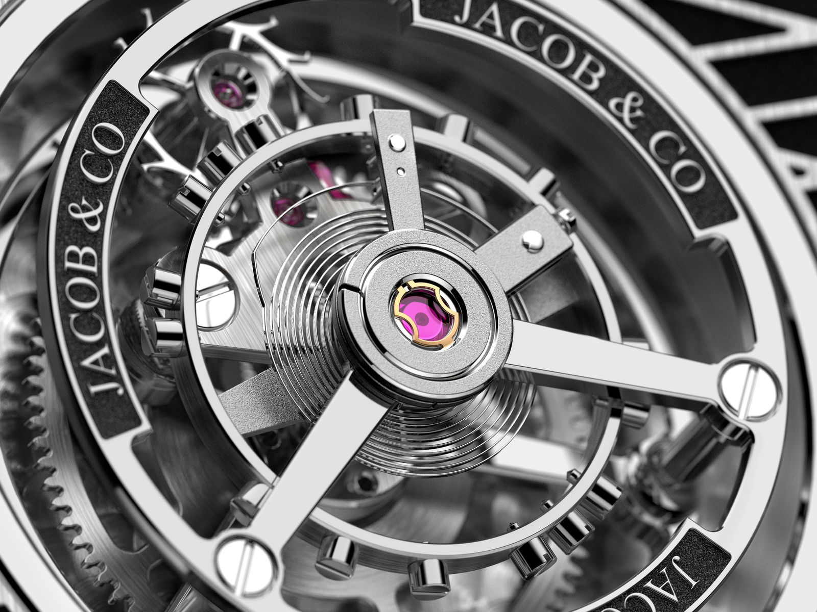 Bugatti Calandre clock - detail